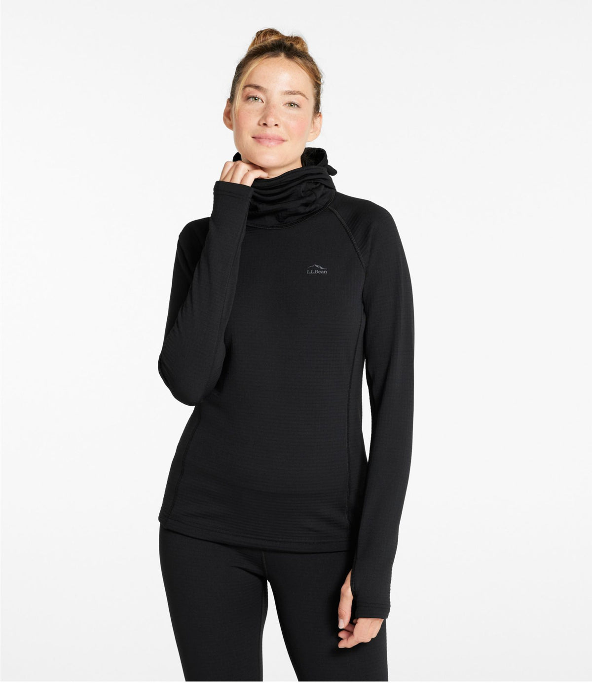L.L.Bean Women's L.L.Bean Heavyweight Base Layer Hoodie Pinewood Green