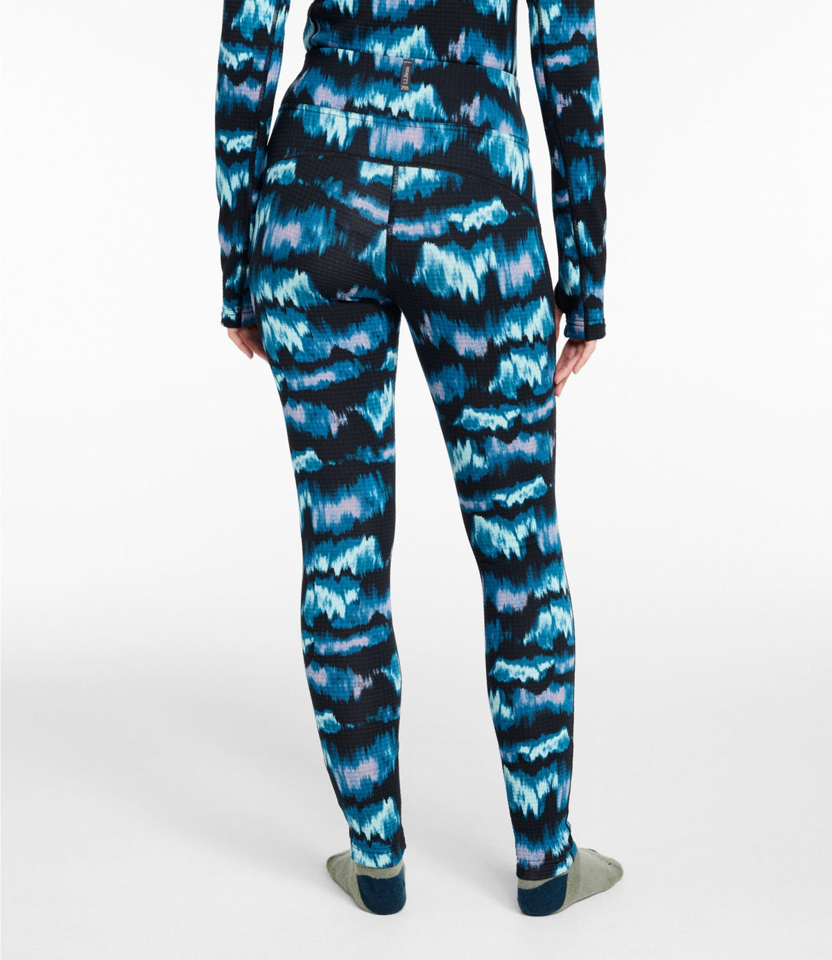 L.L.Bean Women's L.L.Bean Heayweight Base Layer Pant, Print Aurora Print