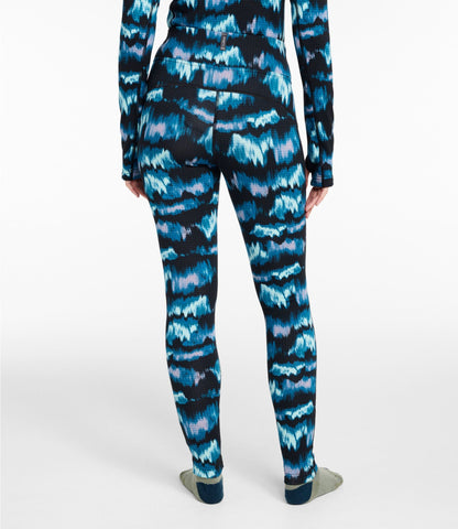 L.L.Bean Women's L.L.Bean Heayweight Base Layer Pant, Print Aurora Print