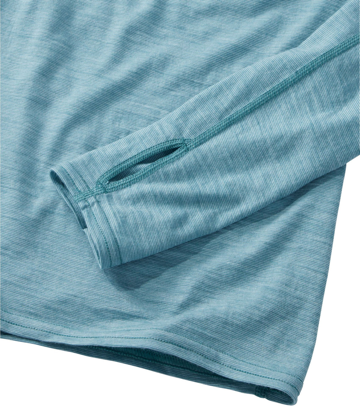 L.L.Bean Women's Cresta Ultralight 150 Crew Top, Stripe Ocean Waves/Storm Teal