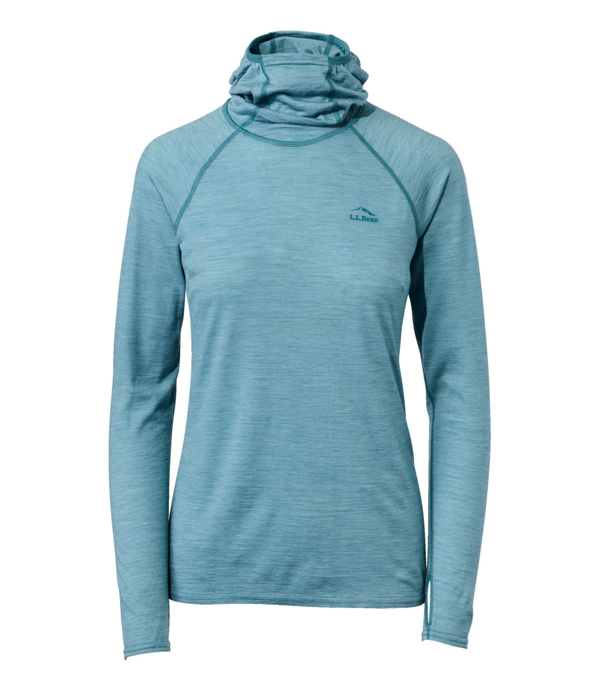 L.L.Bean Women's Cresta Ultralight 150 Hoodie, Stripe Ocean Waves/Storm Teal