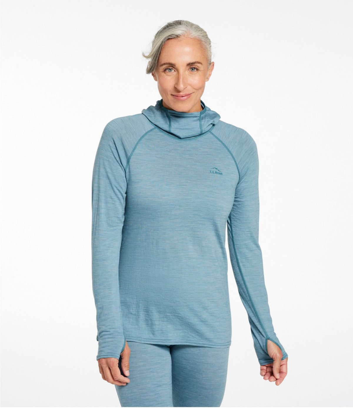 L.L.Bean Women's Cresta Ultralight 150 Hoodie, Stripe Ocean Waves/Storm Teal