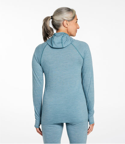 L.L.Bean Women's Cresta Ultralight 150 Hoodie, Stripe Ocean Waves/Storm Teal