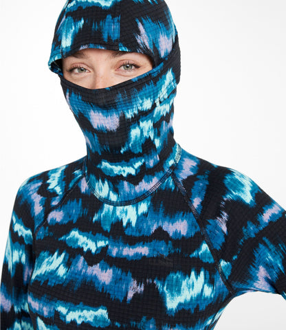L.L.Bean Women's L.L.Bean Heavyweight Base Layer Hoodie Printed Aurora Print