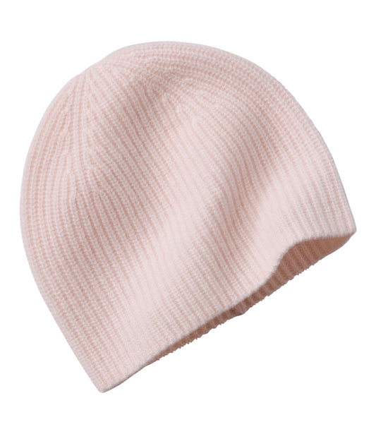 L.L.Bean Adults' Classic Cashmere Beanie Cream Pink