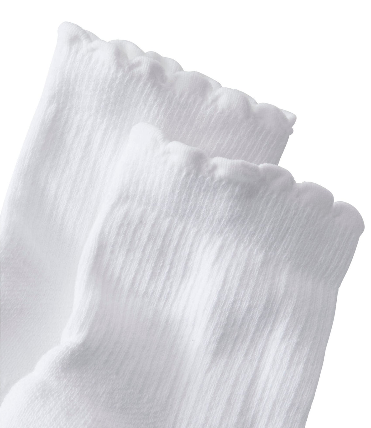 L.L.Bean Women's Scalloped Edge Micro Crew Socks, 2-Pack Iced Orchid/Faded Sage