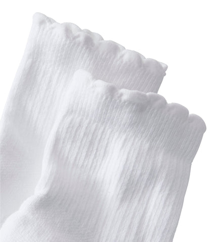 L.L.Bean Women's Scalloped Edge Micro Crew Socks, 2-Pack Iced Orchid/Faded Sage