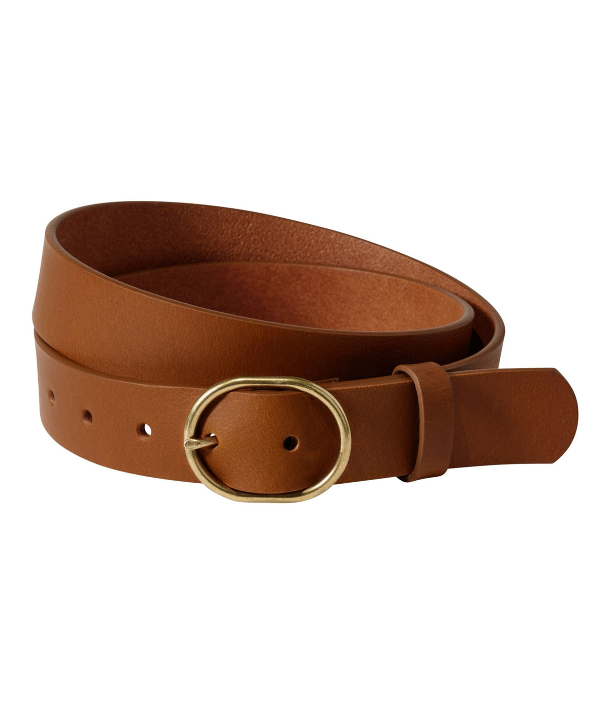 L.L.Bean Women's L.L.Bean Oval Buckle Belt Bean Boot Brown
