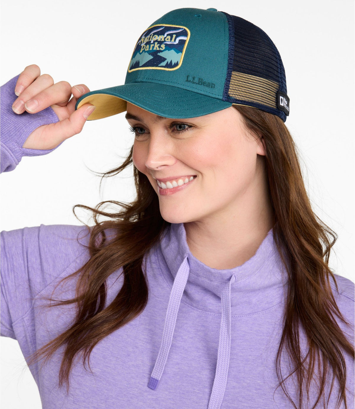 L.L.Bean Adults' L.L.Bean National Parks Trucker Hat Iced Orchid National Parks