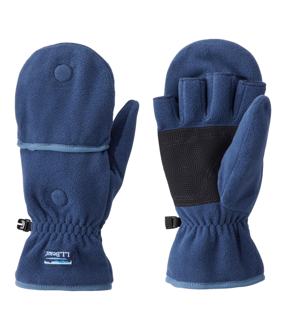 L.L.Bean Adults' L.L.Bean Access Fleece Convertible Mitten Nautical Navy/Vintage Indigo