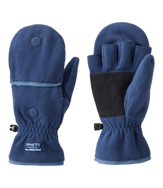 L.L.Bean Adults' L.L.Bean Access Fleece Convertible Mitten Nautical Navy/Vintage Indigo