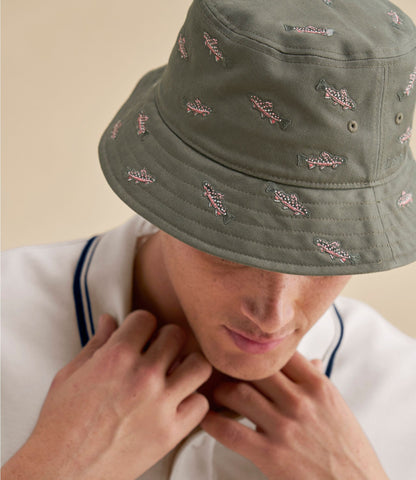 L.L.Bean Adults' Cotton Motif Bucket Hat Seaboard Blue Lobster