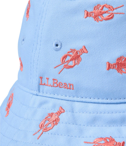 L.L.Bean Adults' Cotton Motif Bucket Hat Seaboard Blue Lobster