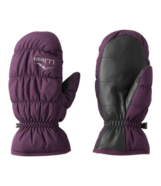 L.L.Bean Adults' Puffer Mittens Eggplant