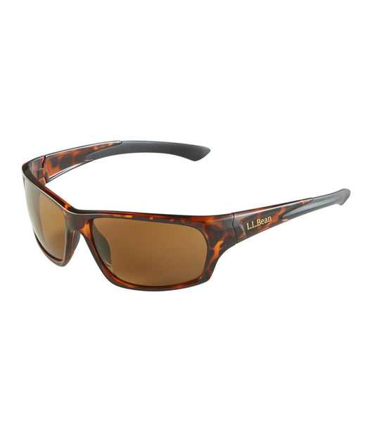 L.L.Bean Adults' L.L.Bean Pocket Water Polarized Sunglasses Shiny Dark Demi/Brown