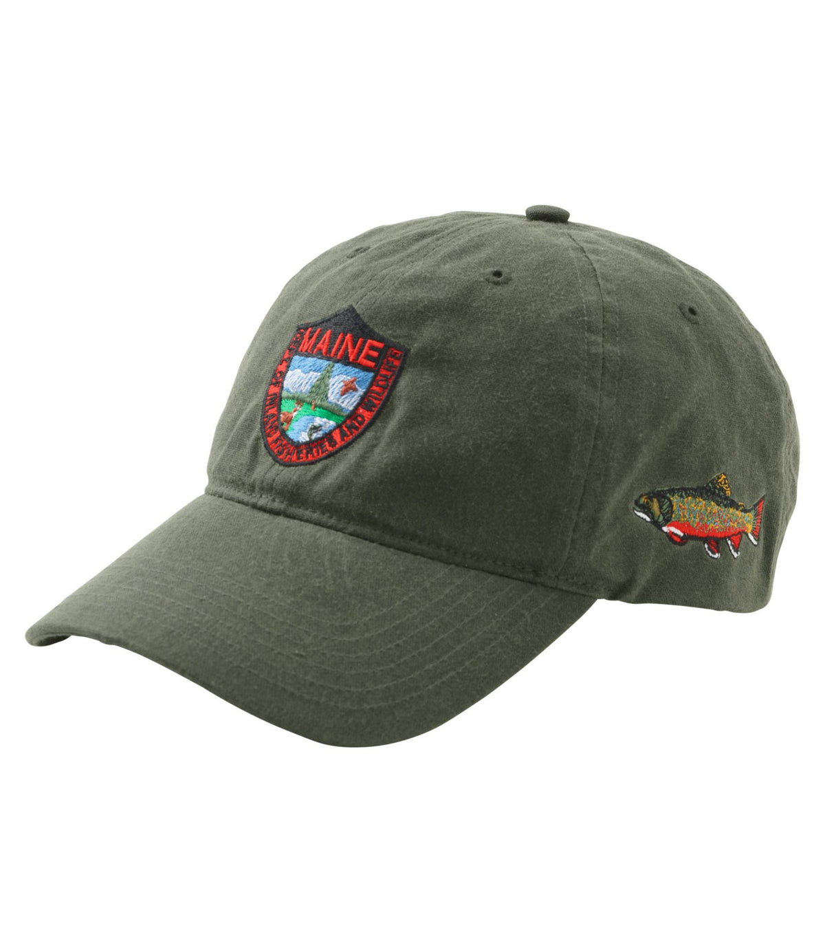 L.L.Bean Adults' MIF&W Waxcloth Hat, Brook Trout Forest Green