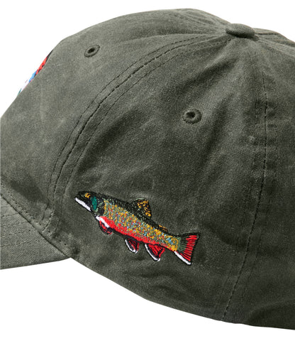 L.L.Bean Adults' MIF&W Waxcloth Hat, Brook Trout Forest Green