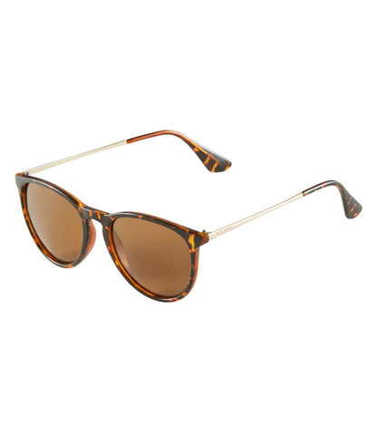 L.L.Bean Women's L.L.Bean East Side Polarized Sunglasses Shiny Demi with Gold/Brown