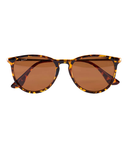 L.L.Bean Women's L.L.Bean East Side Polarized Sunglasses Shiny Demi with Gold/Brown