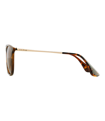 L.L.Bean Women's L.L.Bean East Side Polarized Sunglasses Shiny Demi with Gold/Brown
