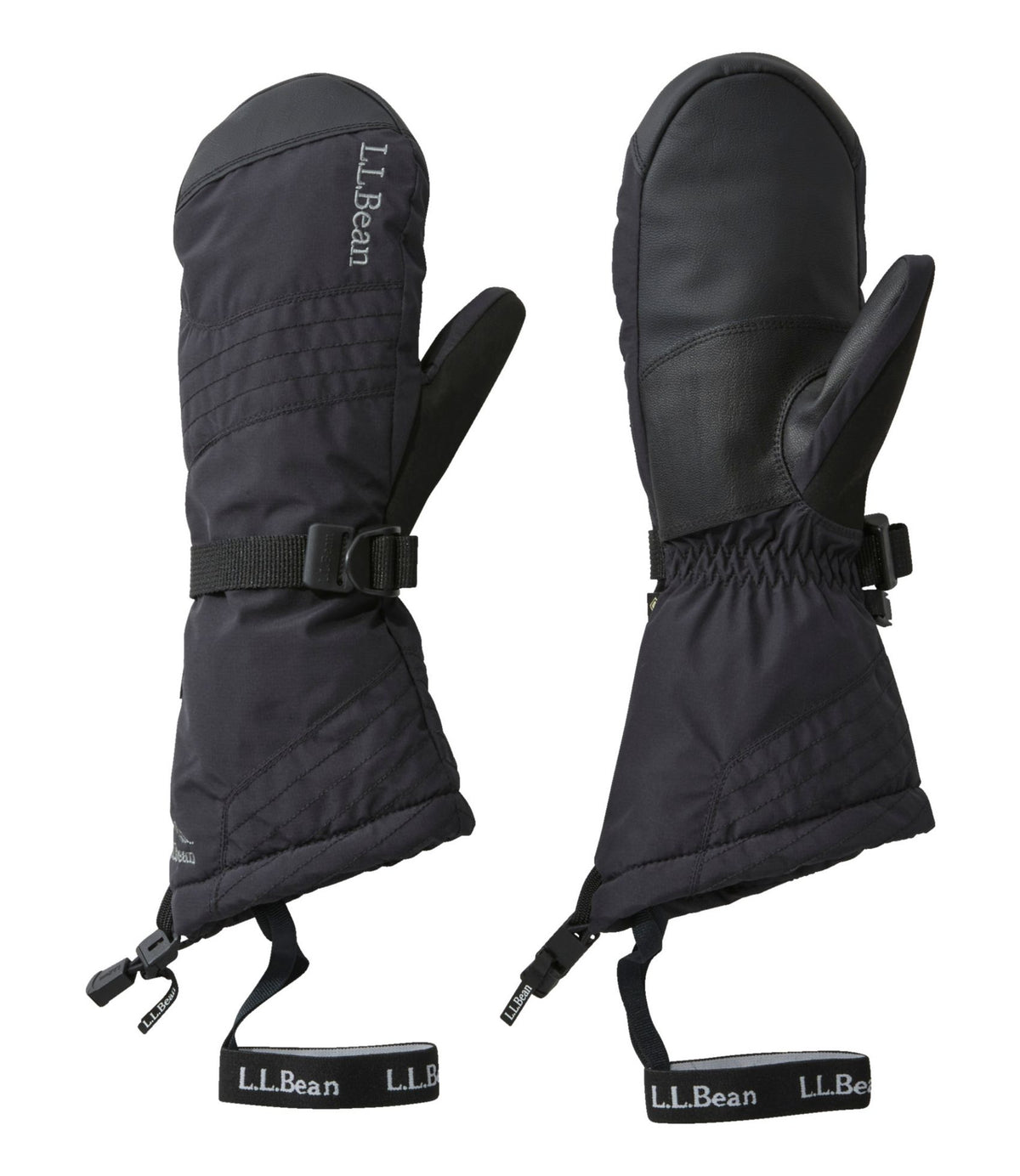 L.L.Bean Women's L.L.Bean GORE-TEX PrimaLoft Ski Mittens Black