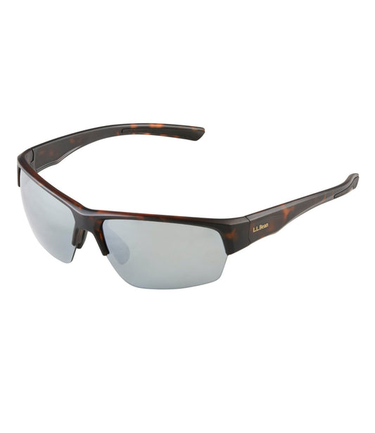 L.L.Bean Adults' L.L.Bean Ridge Runner With Hydroglare Polarized Sunglasses Matte Dark Demi/Smoke with Silver Mirror