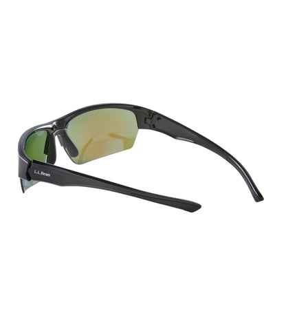 L.L.Bean Adults' L.L.Bean Ridge Runner With Hydroglare Polarized Sunglasses Matte Dark Demi/Smoke with Silver Mirror