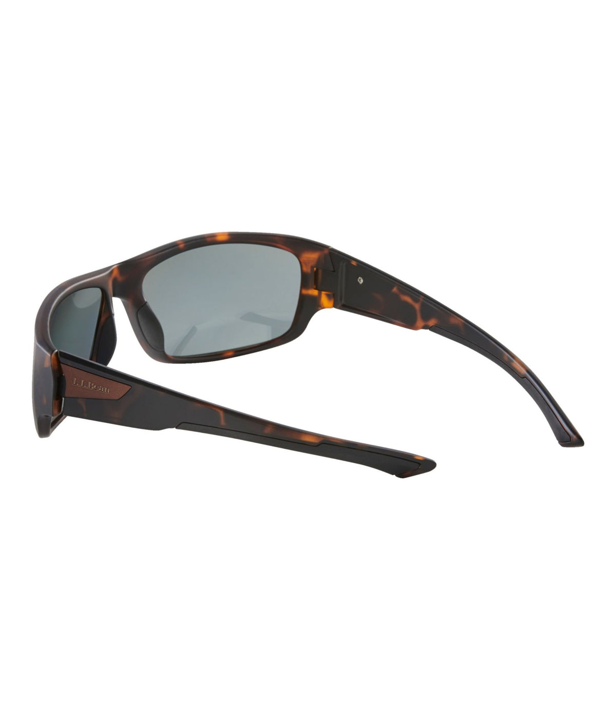 L.L.Bean Adults' L.L.Bean Beachside With Hydroglare Polarized Sunglasses Matte Dark Demi/Brown with Gold Mirror