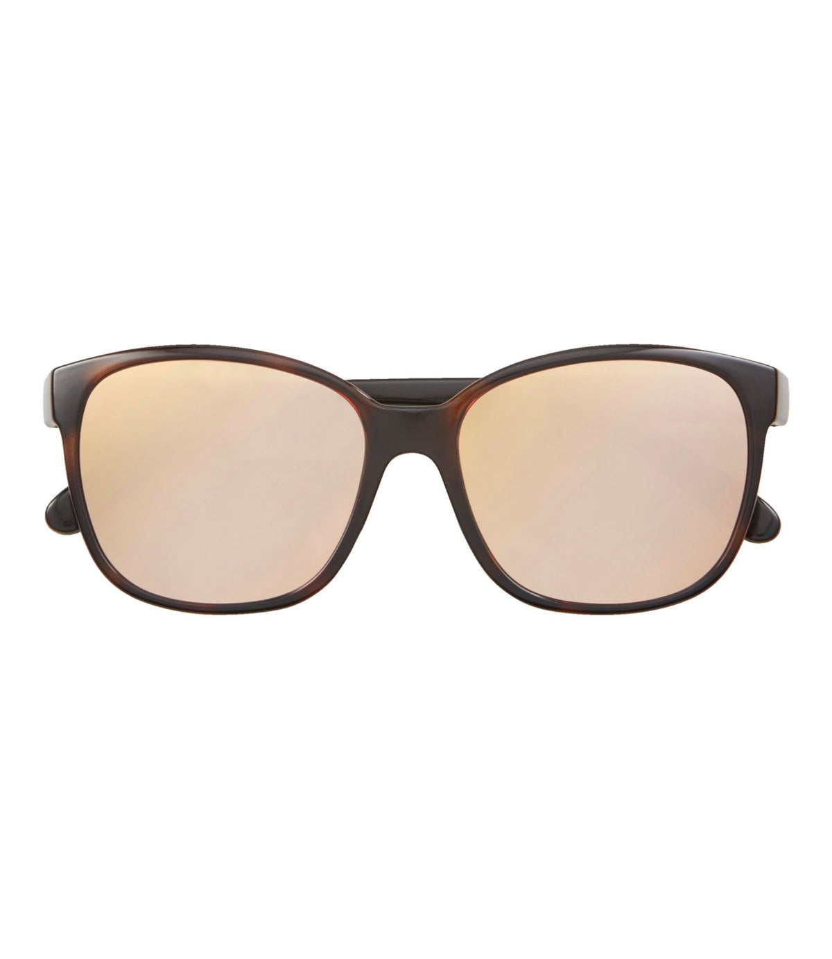 L.L.Bean Women's L.L.Bean Camden With Hydroglare Polarized Sunglasses Shiny Brown Demi/Brown with Rose Gold Mirror