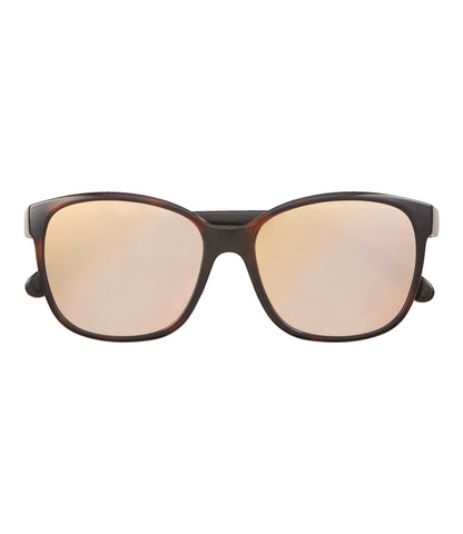 L.L.Bean Women's L.L.Bean Camden With Hydroglare Polarized Sunglasses Shiny Brown Demi/Brown with Rose Gold Mirror