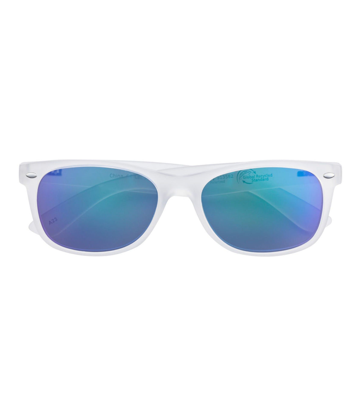 L.L.Bean Adults' L.L.Bean C-Jay Polarized Sunglasses Matte Crystal Gray/Smoke with Green Mirror