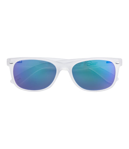 L.L.Bean Adults' L.L.Bean C-Jay Polarized Sunglasses Matte Crystal Gray/Smoke with Green Mirror