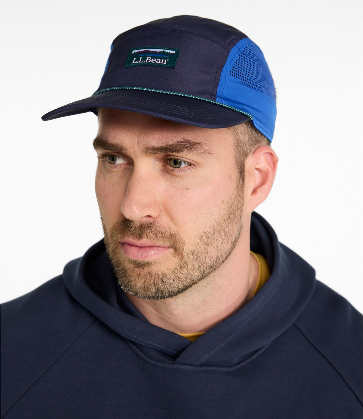 L.L.Bean Adults' Mountain Classic 5-Panel Cap Classic Navy Colorblock