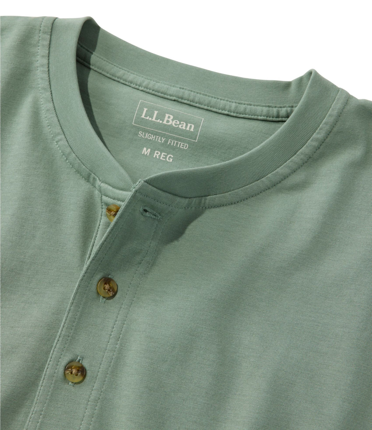 L.L.Bean Men's Carefree Unshrinkable Henley, Long-Sleeve, Slightly Fitted Charcoal Heather