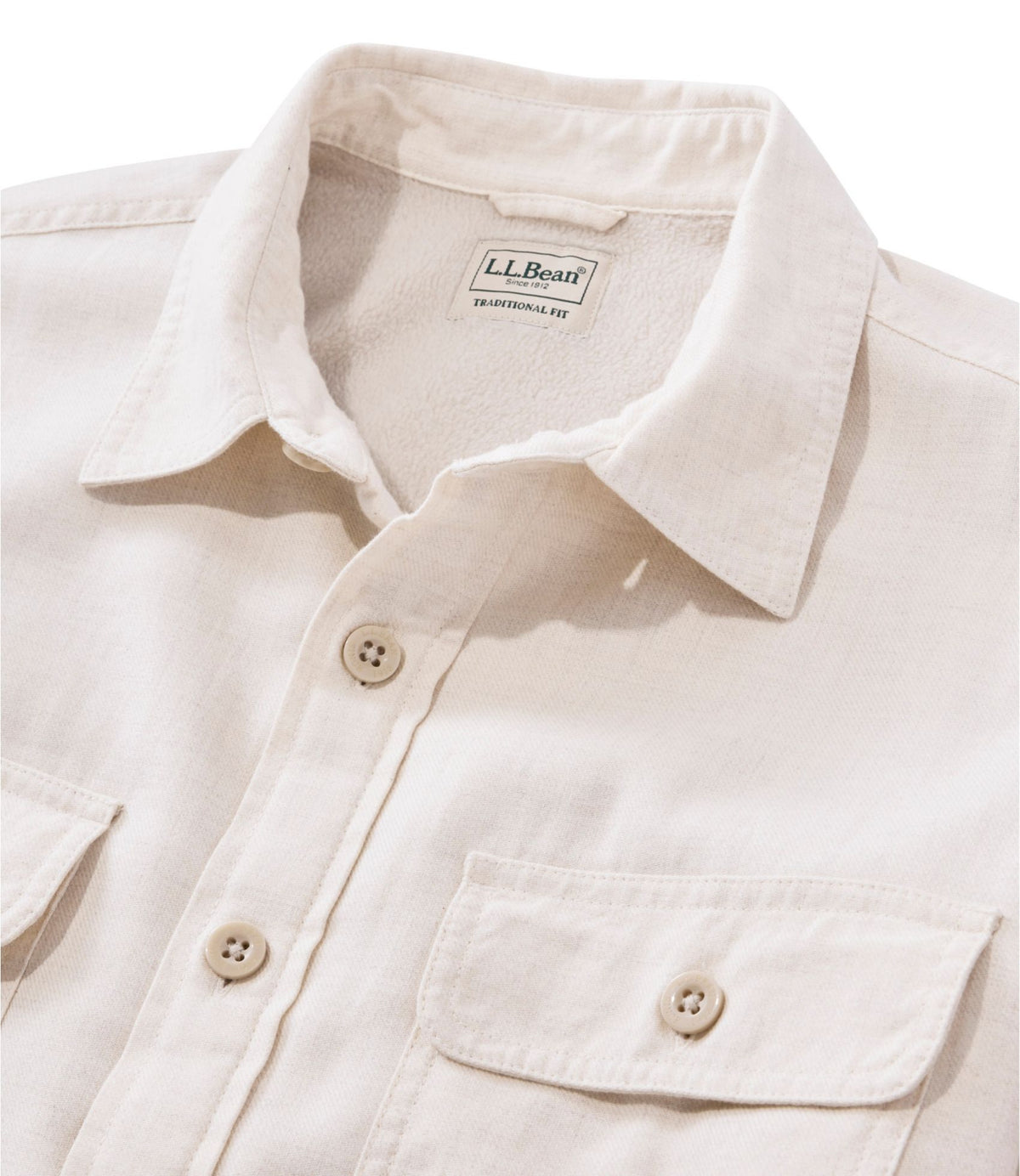 L.L.Bean Men's Fleece-Lined Flannel Shirt, Traditional Fit Charcoal Gray Heather