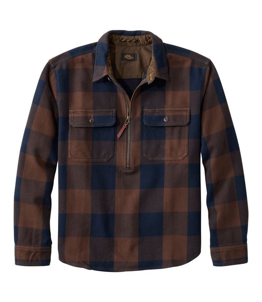 L.L.Bean Men's Signature Fisherman Twill Shirt Deep Sable