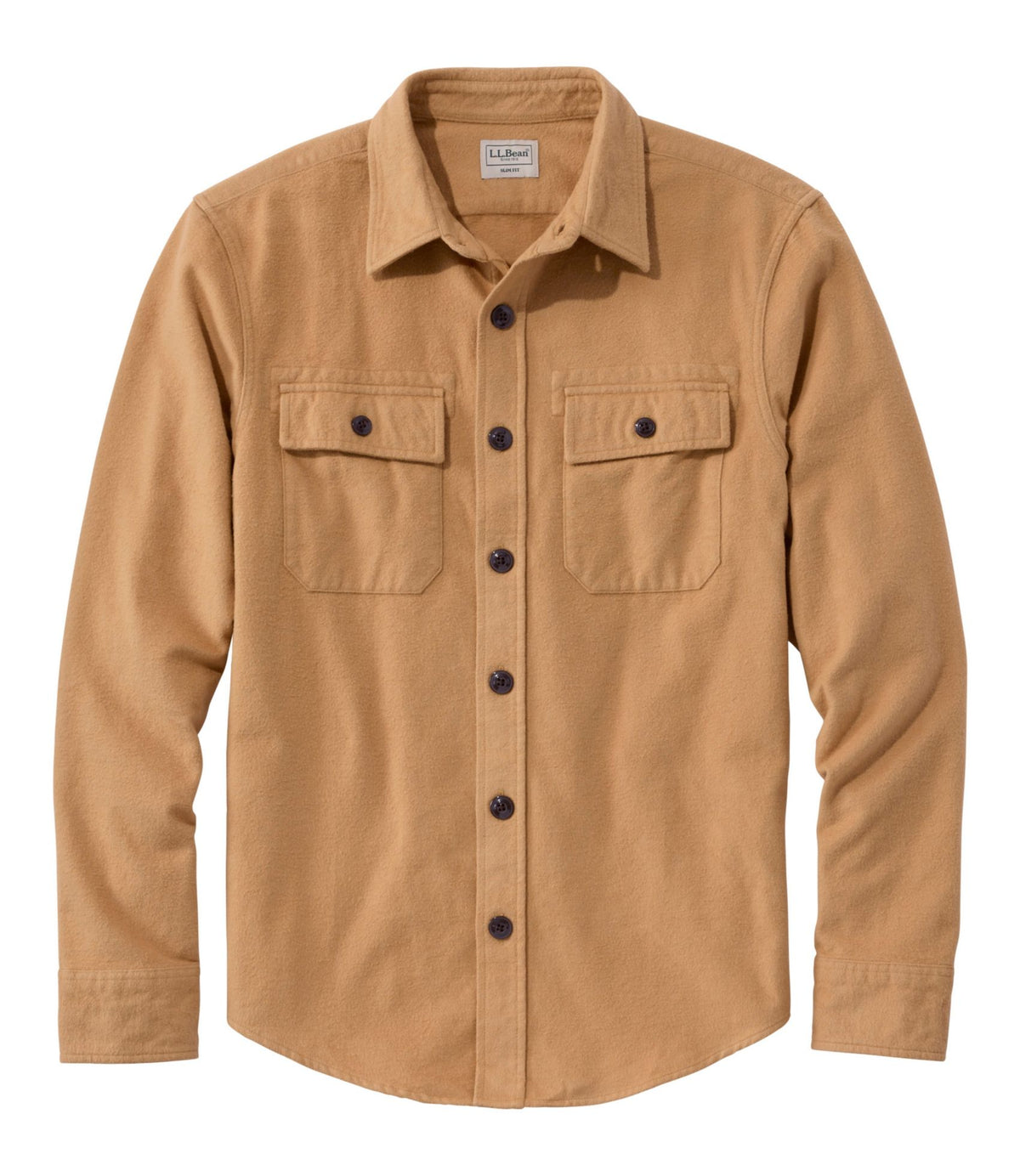 L.L.Bean Men's 1933 Chamois Cloth Shirt, Slim Fit Barley