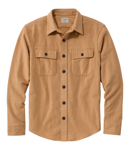 L.L.Bean Men's 1933 Chamois Cloth Shirt, Slim Fit Barley