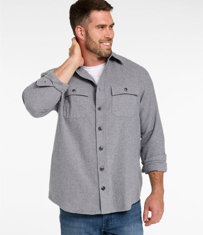 L.L.Bean Men's 1933 Chamois Cloth Shirt, Slim Fit Barley