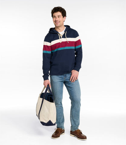 L.L.Bean Men's Bean's Vintage Soft Rugby Hoodie Bordeaux