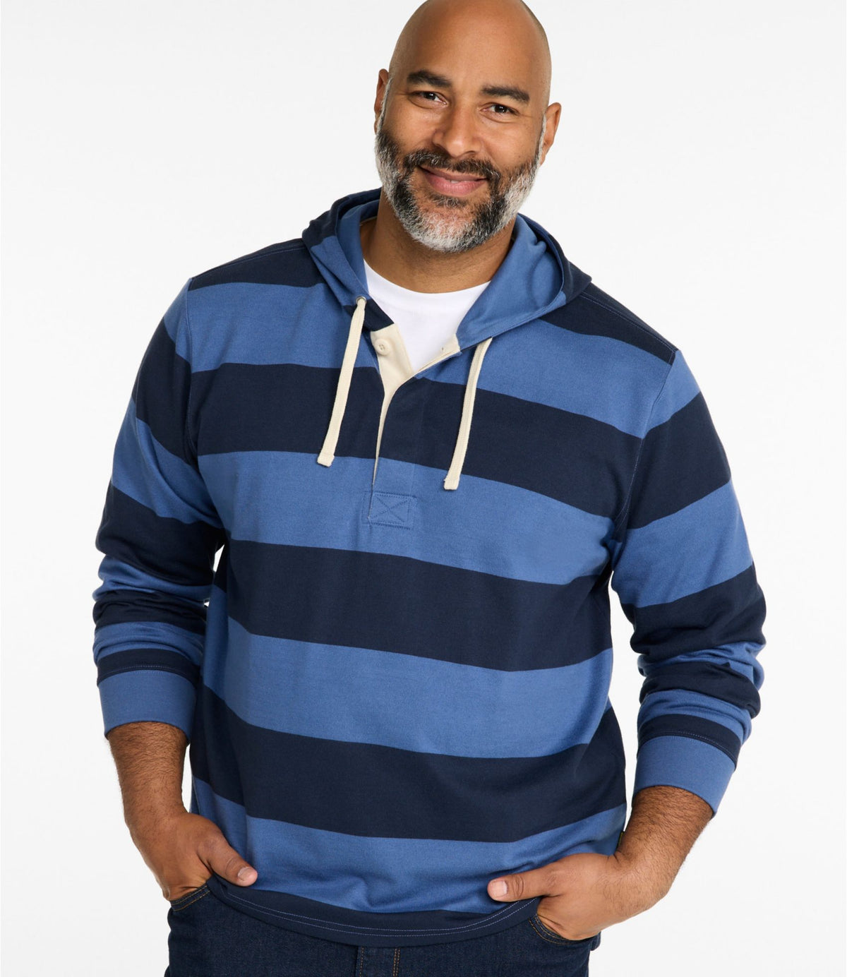 L.L.Bean Men's Bean's Vintage Soft Rugby Hoodie Bordeaux