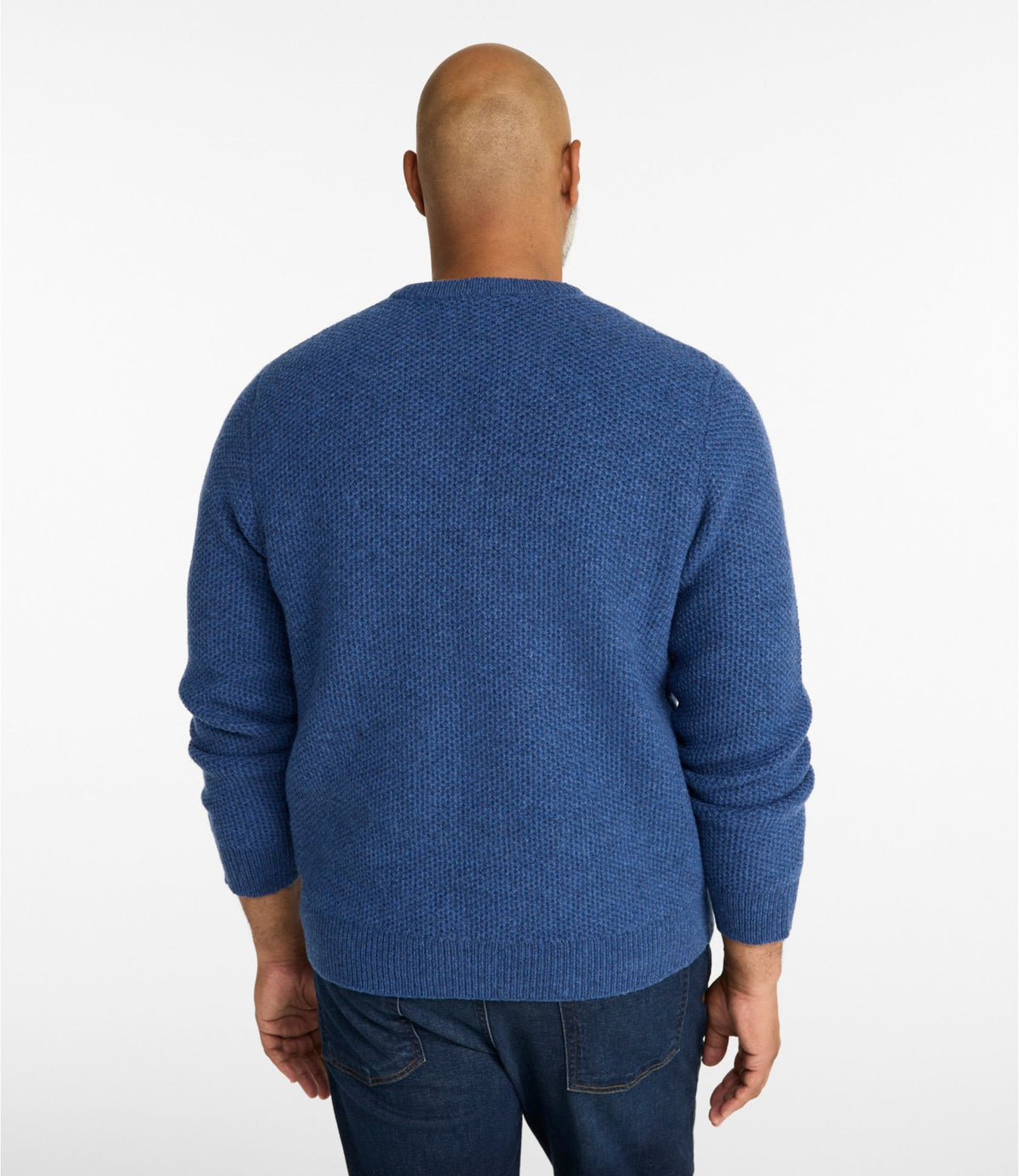 L.L.Bean Men's Heritage Honeycomb Sweater, Crewneck Dark Bronze Heather