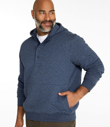 L.L.Bean Men's Bean's Quilted Snap Hoodie Dark Charcoal Heather