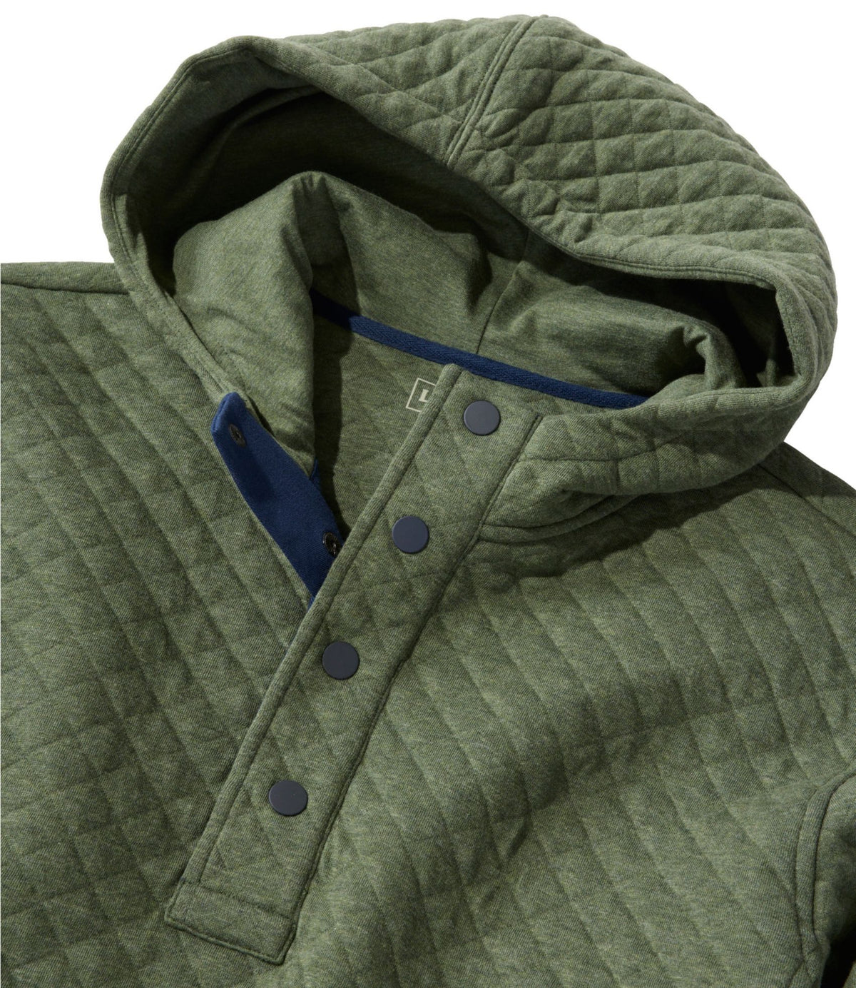 L.L.Bean Men's Bean's Quilted Snap Hoodie Dark Charcoal Heather