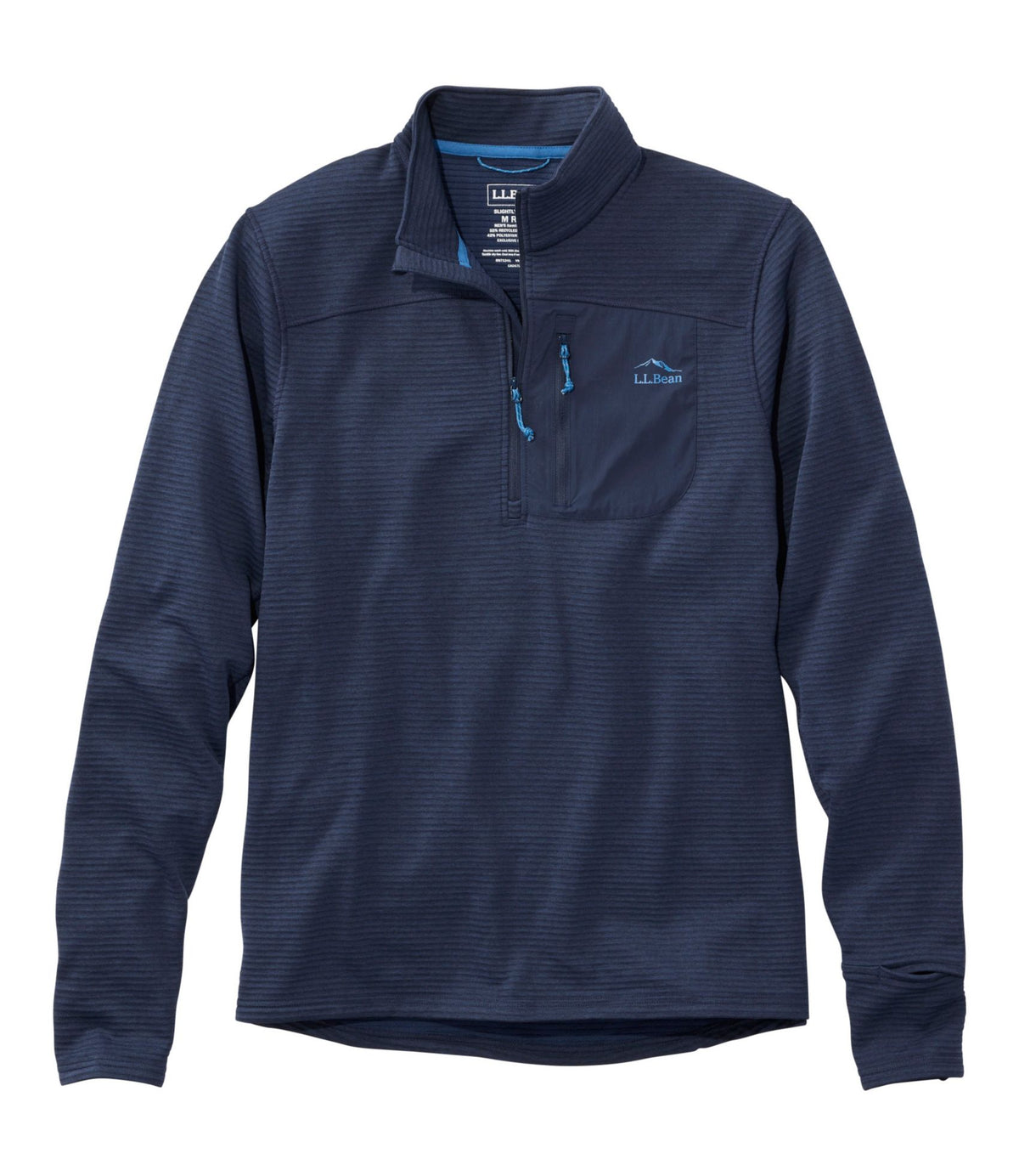 L.L.Bean Men's Cresta Fleece Quarter-Zip Pullover Classic Navy