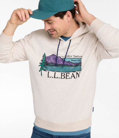 L.L.Bean Men's Mountain Classic Hoodie Classic Navy Katahdin Logo