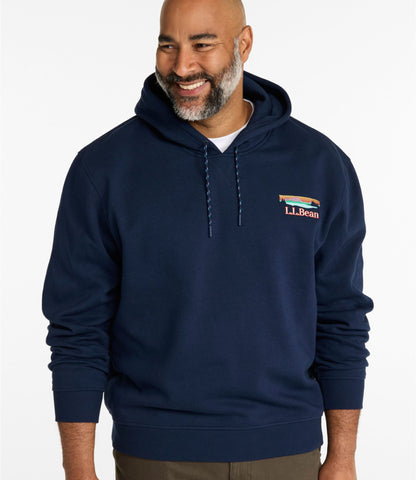 L.L.Bean Men's Mountain Classic Hoodie Classic Navy Katahdin Logo