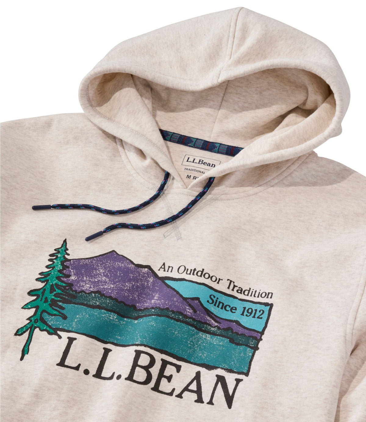 L.L.Bean Men's Mountain Classic Hoodie Classic Navy Katahdin Logo
