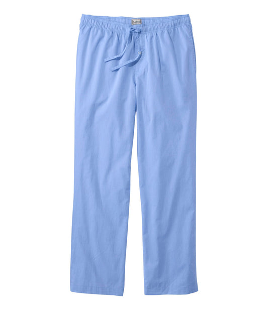 L.L.Bean Men's Bean's Poplin Sleep Pants Blue Tide