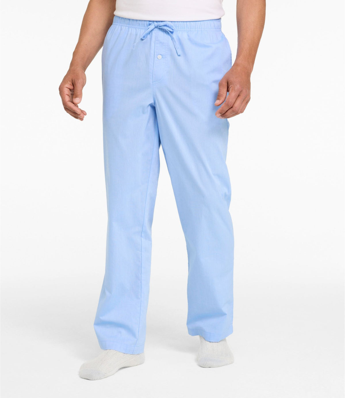 L.L.Bean Men's Bean's Poplin Sleep Pants Blue Tide